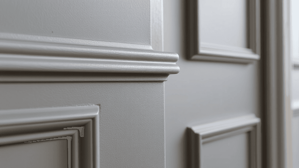 silver white door